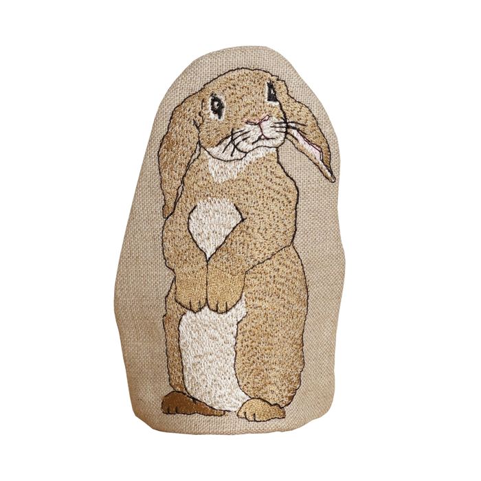 Embroidered Rabbit Egg Cosy